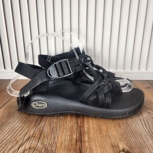 Womens 6 Chaco ZX/2 Classic Hiking Sandals Black Nylon Strappy Buckle Outdoors